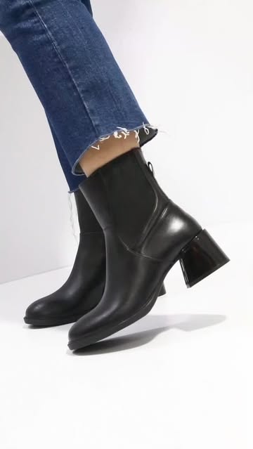 بوت پاشنه دار تمام چرم003