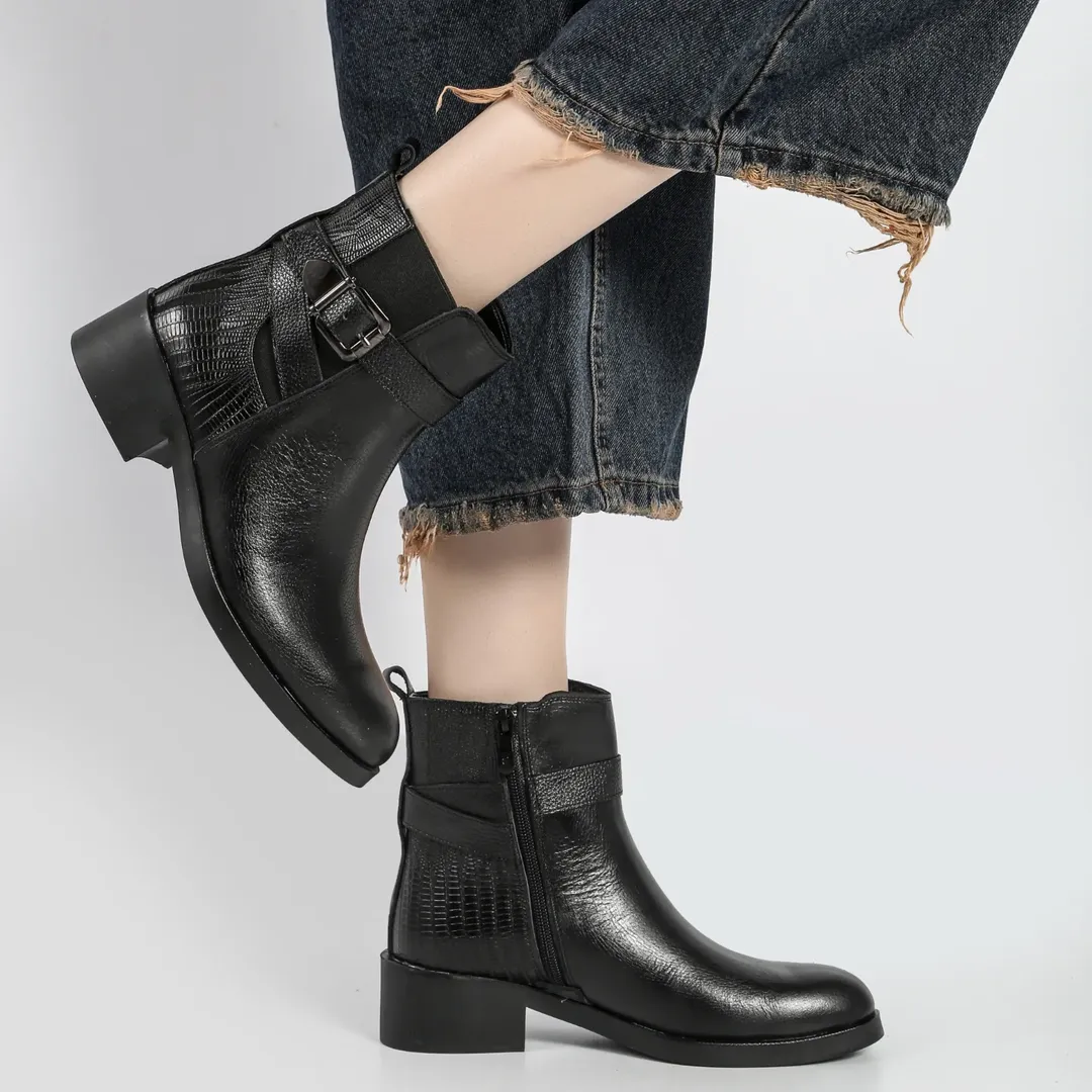 بوت چرم زیره ترک